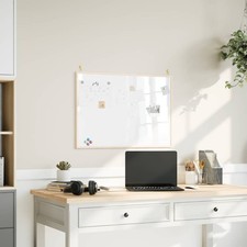 Magnetisches Whiteboard mit massivem Kiefernholzrahmen 80x55 cm