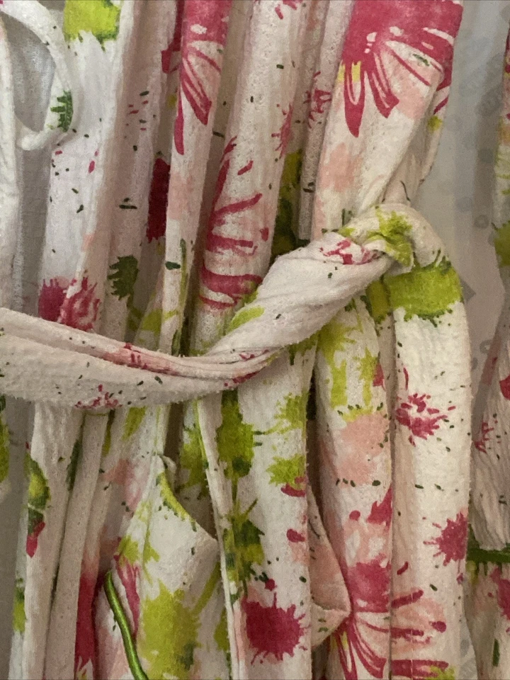 柔软环绕花卉浴袍带领带和口袋轻便尺寸 LT 大号 — 第 3/4 张图片