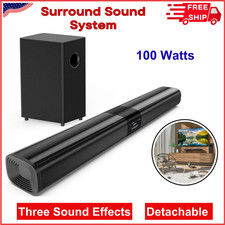 Sound Bar For Smart TV With 5.25 Inch Subwoofer, 100W 24 Inch Soundbar For TV