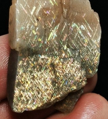 Raw Natural Golden Rainbow Lattice Sunstone Freeform Reiki Stone Healing