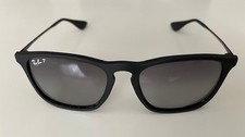 Ray-Ban Sunglasses RB4187 Chris 622/8G 54-18 145 3N Matte Black Frame Gray Lense
