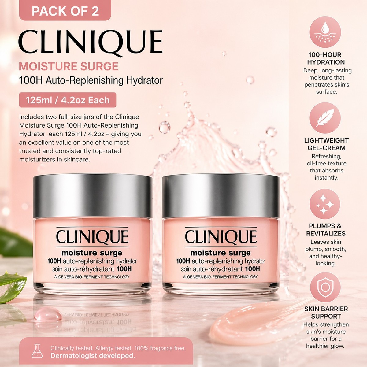 CLINIQUE moisture surge 125ml 2個セット Clinique Unisex Moisture