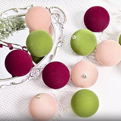 Für Christbaum Samtschmuck 12-teiliges Set für elegante Weihnachtsdekoration