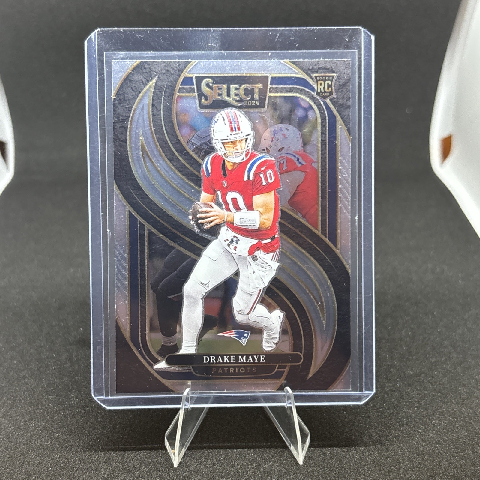 2024 Panini Select - Premier Level Drake Maye #113 Silver Prizm (RC)