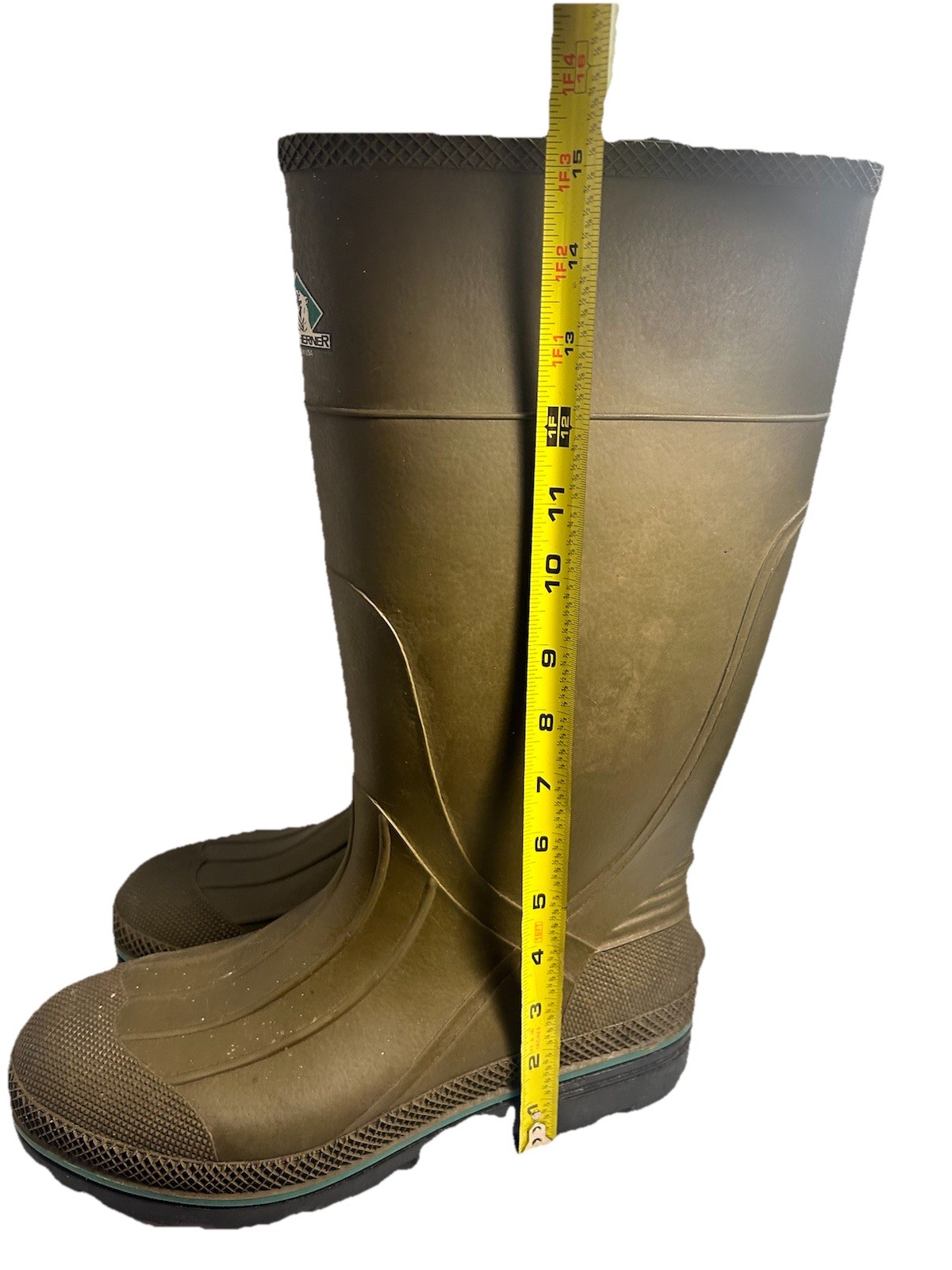 Northerner Rubber Boots Mens Size 11 Green Mud Rain USA Made