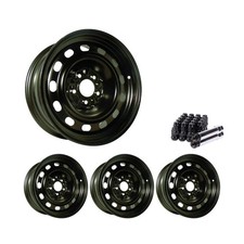 Set Of 4 16 Black Steel Wheel Rims 5x114.3 Fits Ford Mustang Rtxjt 5lug