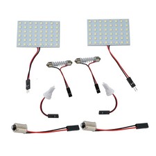 2pcs 12V Volt Car 48SMD LED Panel Light Festoon Ba9s Dome Map Interior Bulb