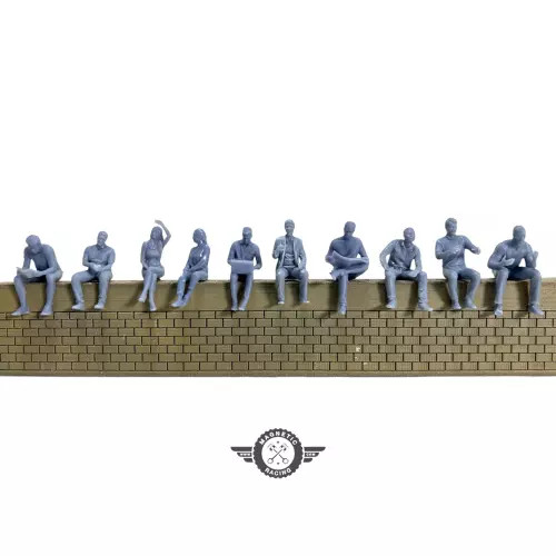 Figurines assises 1:32 Magnetic Racing SPEC40 Set-3 pour circuit de slot