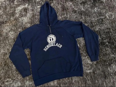Vtg 70 s Rensselaer Polytechnic Institute Raglan Hoodie Sweatshirt 1/4 Zip Large