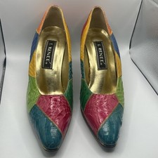 VINTAGE J. Renee Brite Multicolor Pumps Heels 80s/90s Size 8.5
