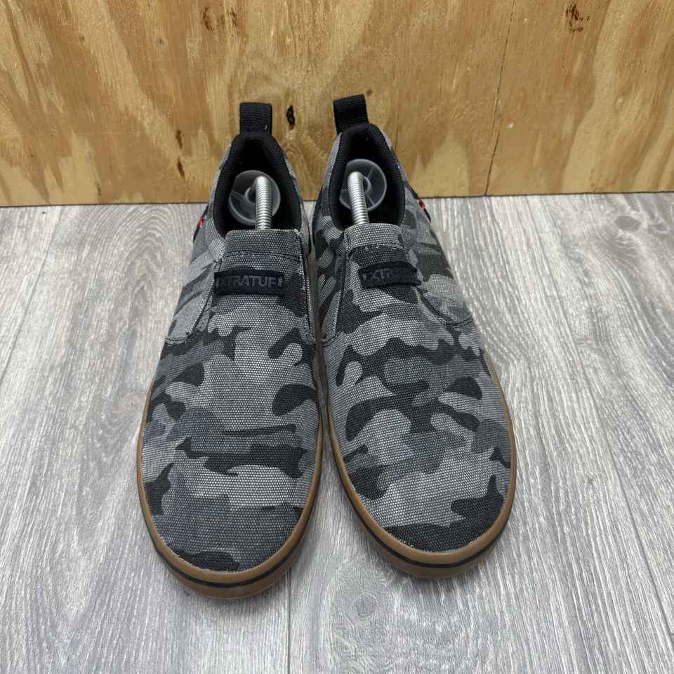 Zapatos de cubierta de goma sin cordones XTRATUF SharkByte negros/lona camuflaje para hombre talla 10,5 Foto 2 de 4