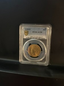 1909 s indian 10 dollar gold coin au50 pcgs