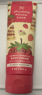 Bath & Body Works Ultimate Hydration Body Cream Strawberry Pound Cake 8oz