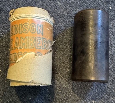 #9371 Edison Cylinder Record LOVE ME And The World Is Fine Bad Case no lid Bottm