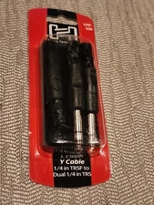 Hosa YPP-308 Female 1/4 in TRSF to Dual 1/4 in TRS Stereo Splitter Y Cable