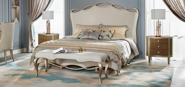 Schlafzimmer Set Bett 2X Nachttisch Konsole Betten Doppel Hotel Polster 3Tlg.-image