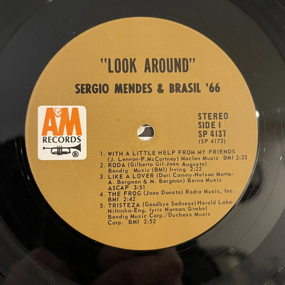 Sergio Mendes & Brasil 66 Look Around Vinyl LP A&M SP 4137 1st Pressing Shrink - Image 3 of 4