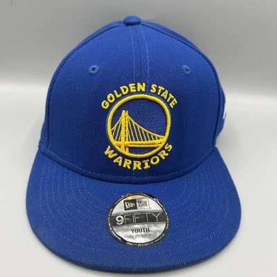 Golden State Warriors Hat Youth Blue Embroidered 9Fifty New Era Snap Back Cap