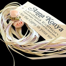 Vintage Rose Ribbon Rosette Hair Bodice Streamer Handmade Ren Faire Fairy 90s