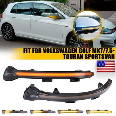Dynamic LED Side Mirror Blinker Turn Signal Lights For VW Golf7 R GTI MK7/MK7.5