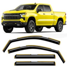in-Channel Window Rain Guard for 2019-2026 Silverado/ Sierra 1500 Crew Cab