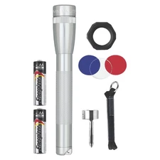MAGLITE Mini Pro LED Flashlight 2-Cell AA Combo Pack, Silver #SP2P10C
