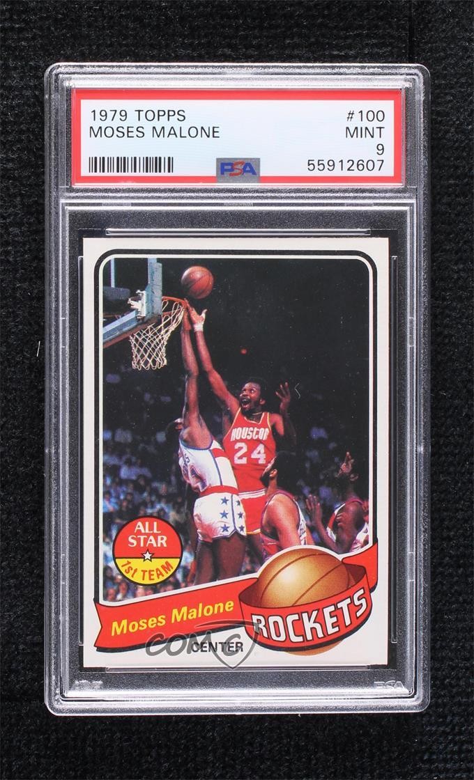 1979-80 Topps Moses Malone #100 PSA 9 MINT HOF 0e1c