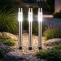 Steckleuchte Solarlampe AußEnleuchte Led Erdspieß Wegeleuchte Edelstahl 3Er Set