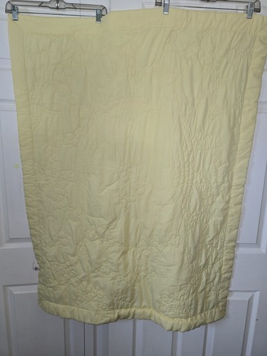 Vintage Precious Moments Blanket Quilt Teddy Bear Balloons Rainbow Sky Yellow - Picture 4 of 4