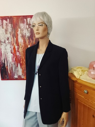 DELMOD - sehr edler Business-Blazer Gr.20 (40 kurz) dunkelblau - neuwertig - Bild 5 von 12