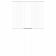 Pusty znak z ramą, biały plastik falisty, 19-1/4 x 24 cale - 844496