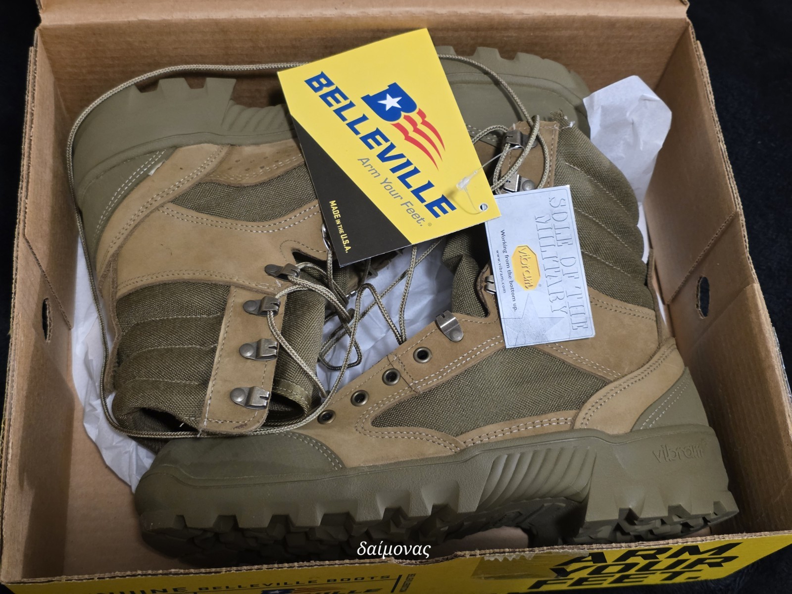 Belleville HKR/990 Hot Weather Mountain Combat Vibram Sole Boots Olive Tan 10R