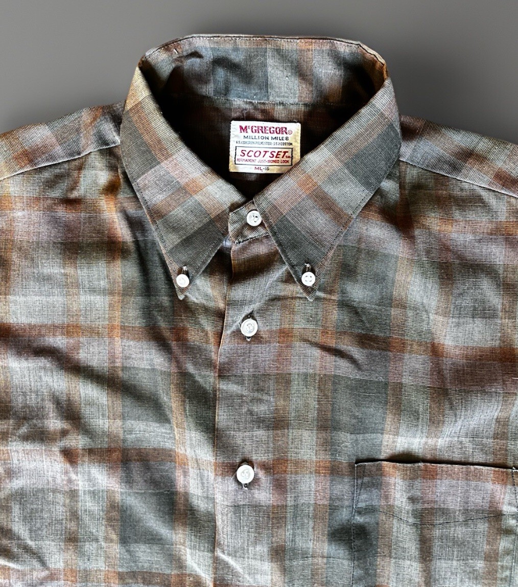 McGregor Men Sz ML 16 Button Down Collared Shirt … - image 2