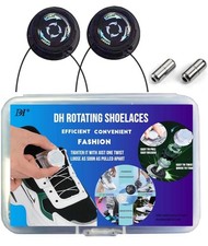 NEW 2-pack DH Knob style Automatic Buckle No tie Laces Lock Shoe Lace Tieless