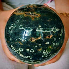 6.05LB Natural Moonstone Ball Quartz Crystal Polishing Ball Healing Decoration