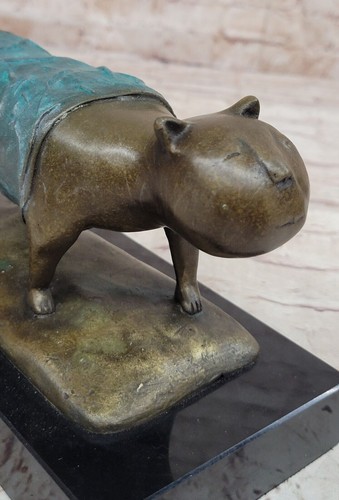 Moderno Arte Abstractas Chubby Gato Botero Bronce Estatua Único Pátina Hot Decor - Imagen 8 de 10