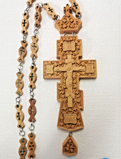 Vêtement de récompense croix pectorale de prêtre orthodoxe crucifix en bois s...