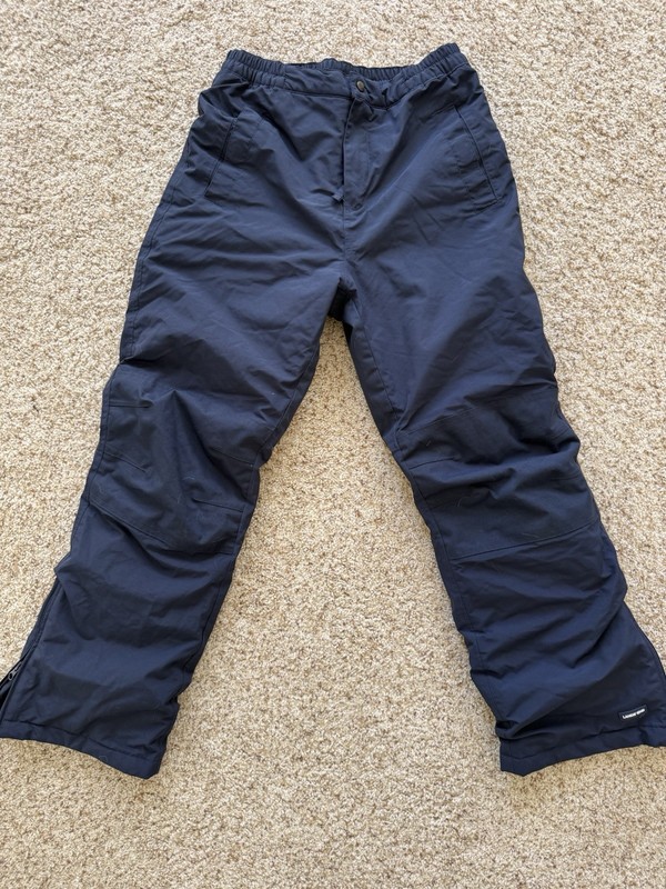 Lands' End Squall Waterproof Insulated Navy Snow Pants - Size Kids 14 - EUC!