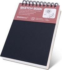 Sketch Book, 5.5" x 8.5" Sketchbook with 60 Sheets 68lb/100gsm 