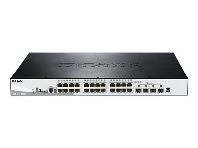 D-Link 28-Port Smart Managed PoE+ Gigabit Stack Switch 4x 10G|green 3.0 24x