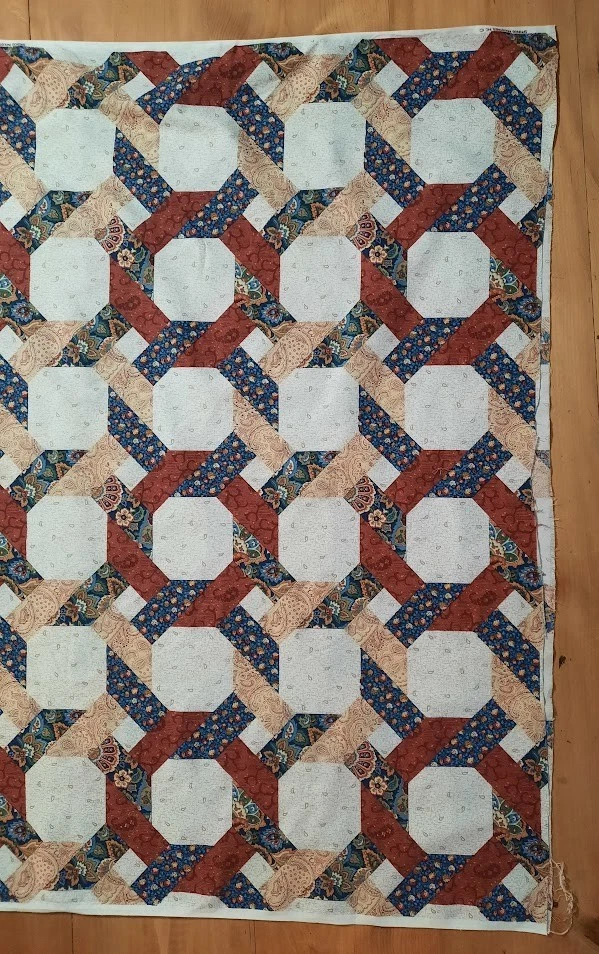 Springs Industries Cheater Faux Quilt Cotton Fabric 44" x 62" Unused Unwashed - Image 4 of 4