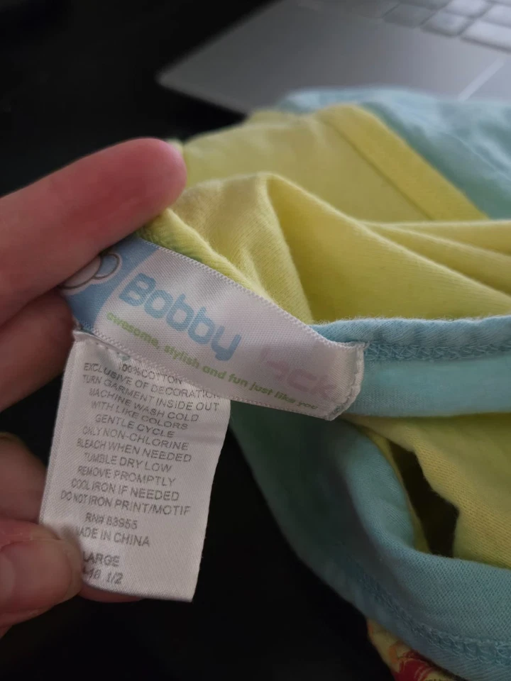 Bobby Jack девочек графический печать коротким рукавом рубашка размер большой обезьяна Y2K 2000-х - Изображение 4 из 4