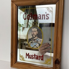 Bar-Spiegel Colman's Mustard, 36x25cm Retro Vintage