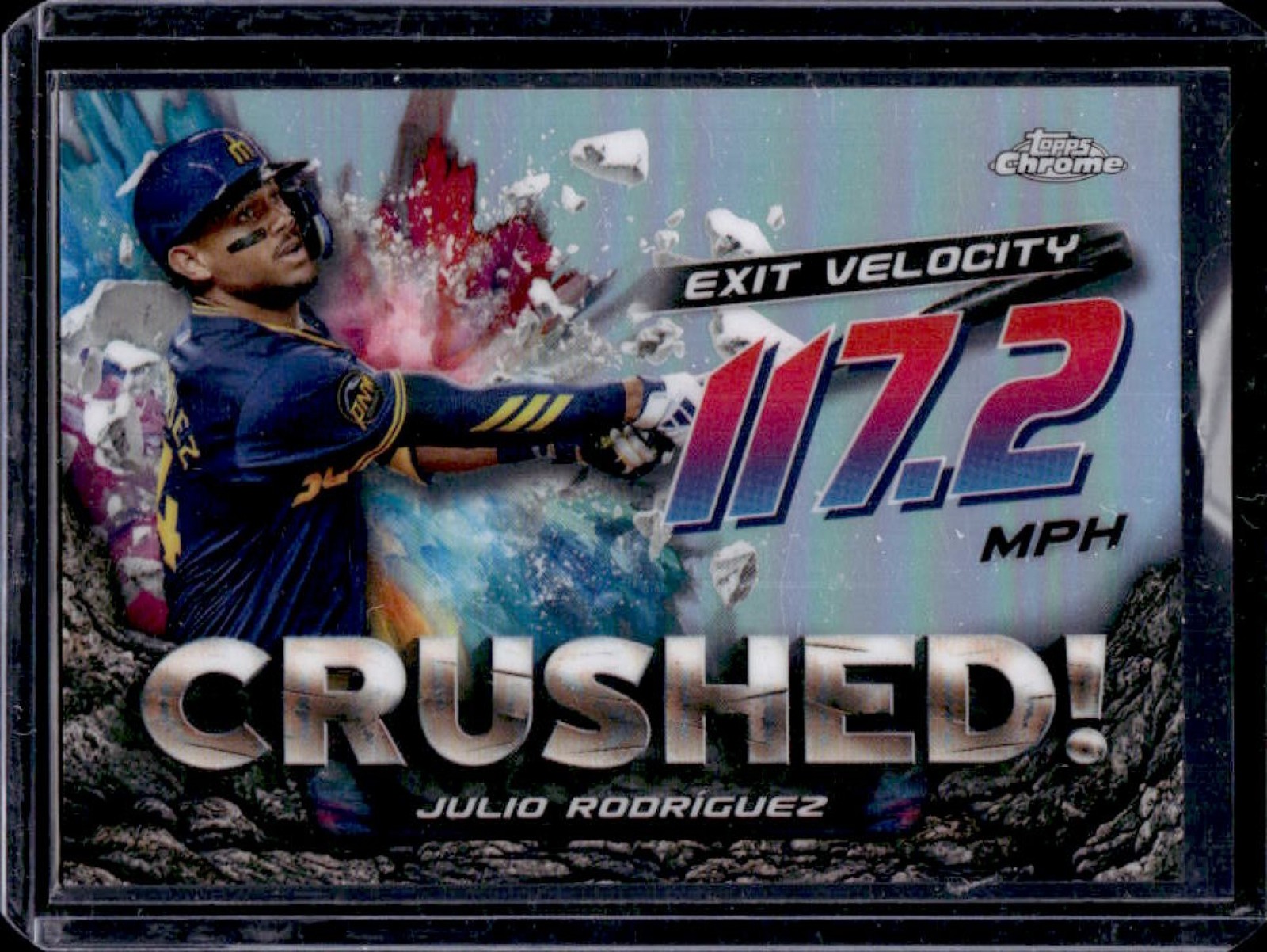 2024 Topps Chrome Update Julio Rodriguez Crushed! #CR-14 Mariners