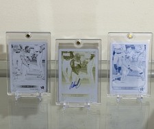 Signed 2022 Topps Jazz Chisholm 1/1 Yellow Auto Plate + Cyan 1/1 + Black 1/1