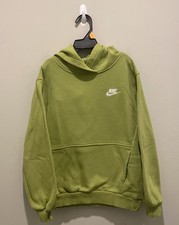 Nike Sportswear Club Fleece Pullover Hoodie Green Big Kids Size Medium EUC