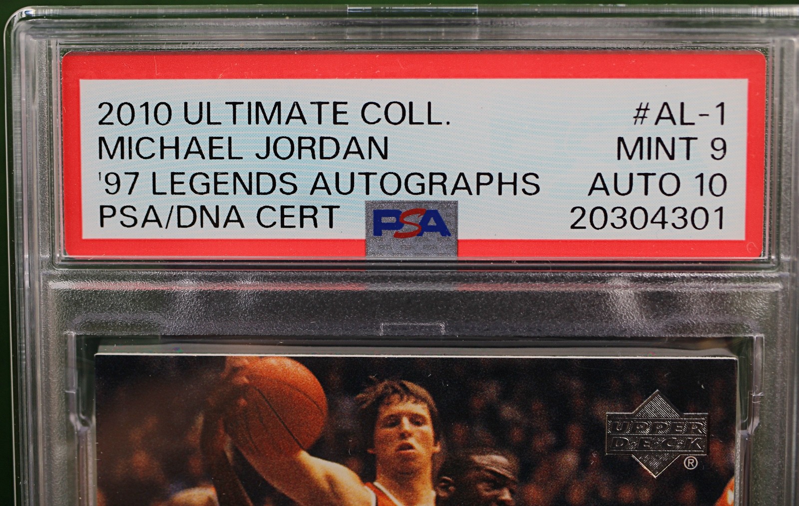 2010 Upper Deck #AL01 Michael Jordan '97 Legends Autographs - PSA 9 Auto 10 view 2
