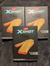 3 Sets - Zuru X-Shot Pro 1 Half Clip  1 Full Clip Clips SEALED