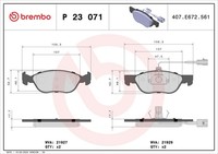 Brembo Bremsbelagsatz Scheibenbremse Prime P 23 071 FüR Spider 145 GTV Alfa 146