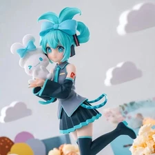 17CM Anime Hatsune Miku X Cinnamoroll Figure Anime Peripheral Collectible Model